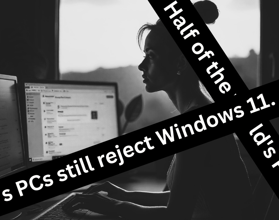 Metade dos PCs do mundo ainda rejeita o Windows 11 — e a migração empacou.